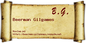 Beerman Gilgames névjegykártya